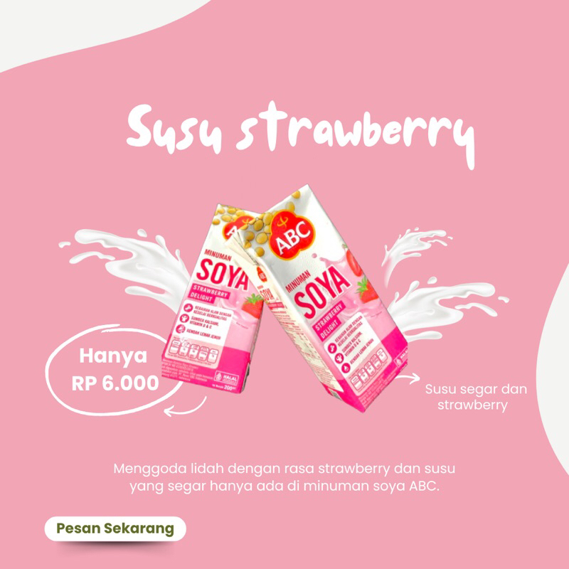 

SUSU SOYA RASA STRAWBERRY ABC