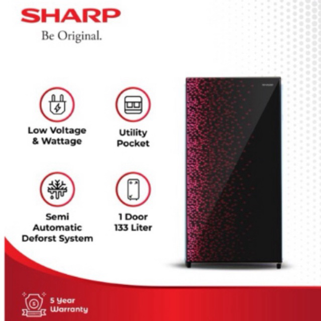 Lemari es Sharp sj-x165mg garansi resmi