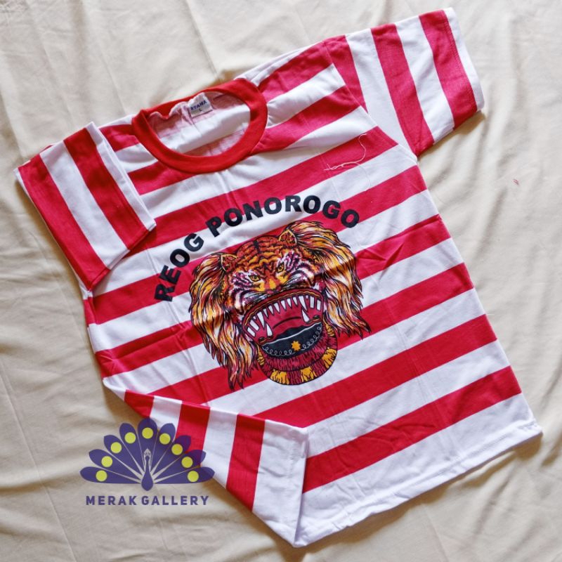 KAOS LURIK REOG / kaos lurik merah putih / kaos khas ponorogo