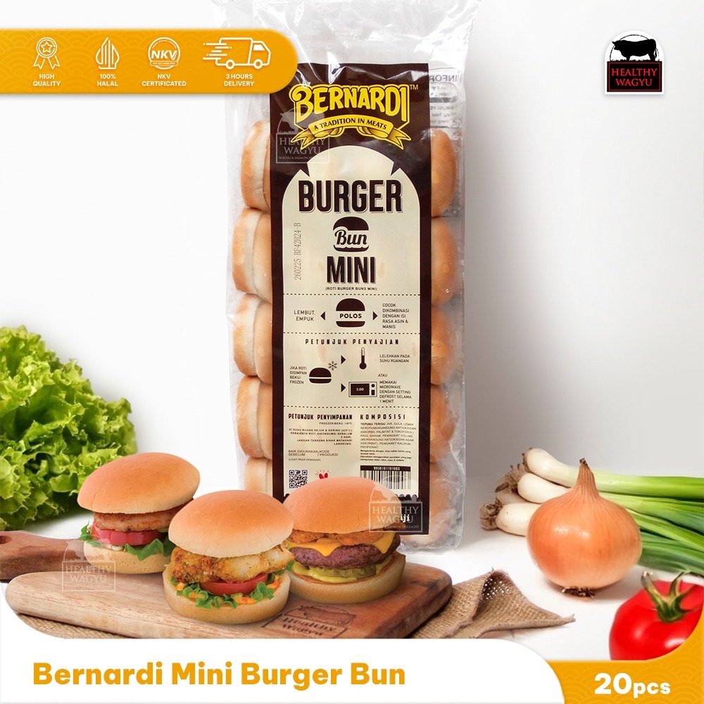 

Bernardi Roti Burger Mini Burger Bun 20 pcs Halal Healthy Wagyu