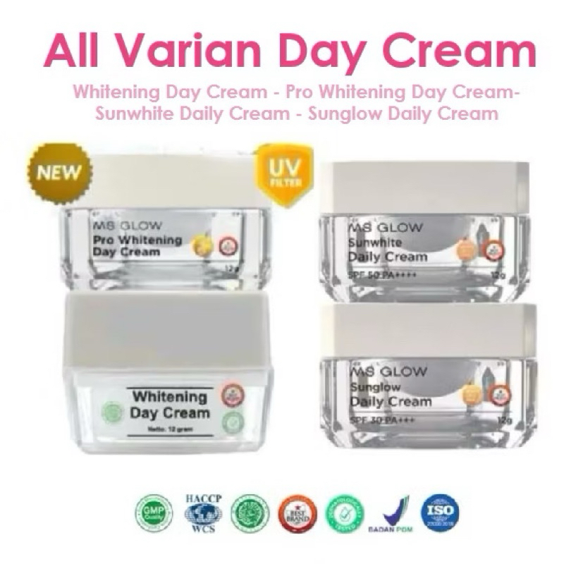 DAY CREAM MS GLOW / SUN WHITE MS GLOW / SUN GLOW MS GLOW