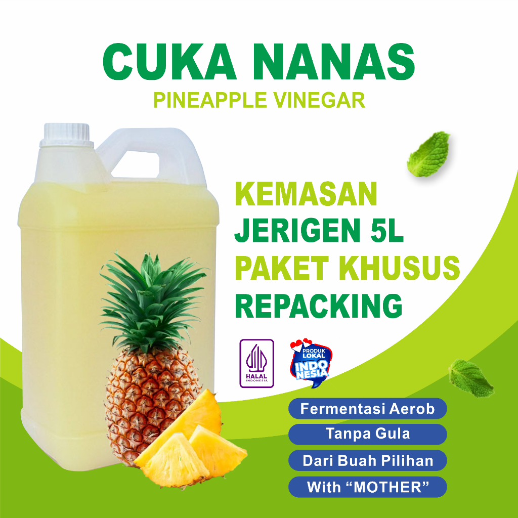

Cuka Nanas Murni Kemasan 5 Liter