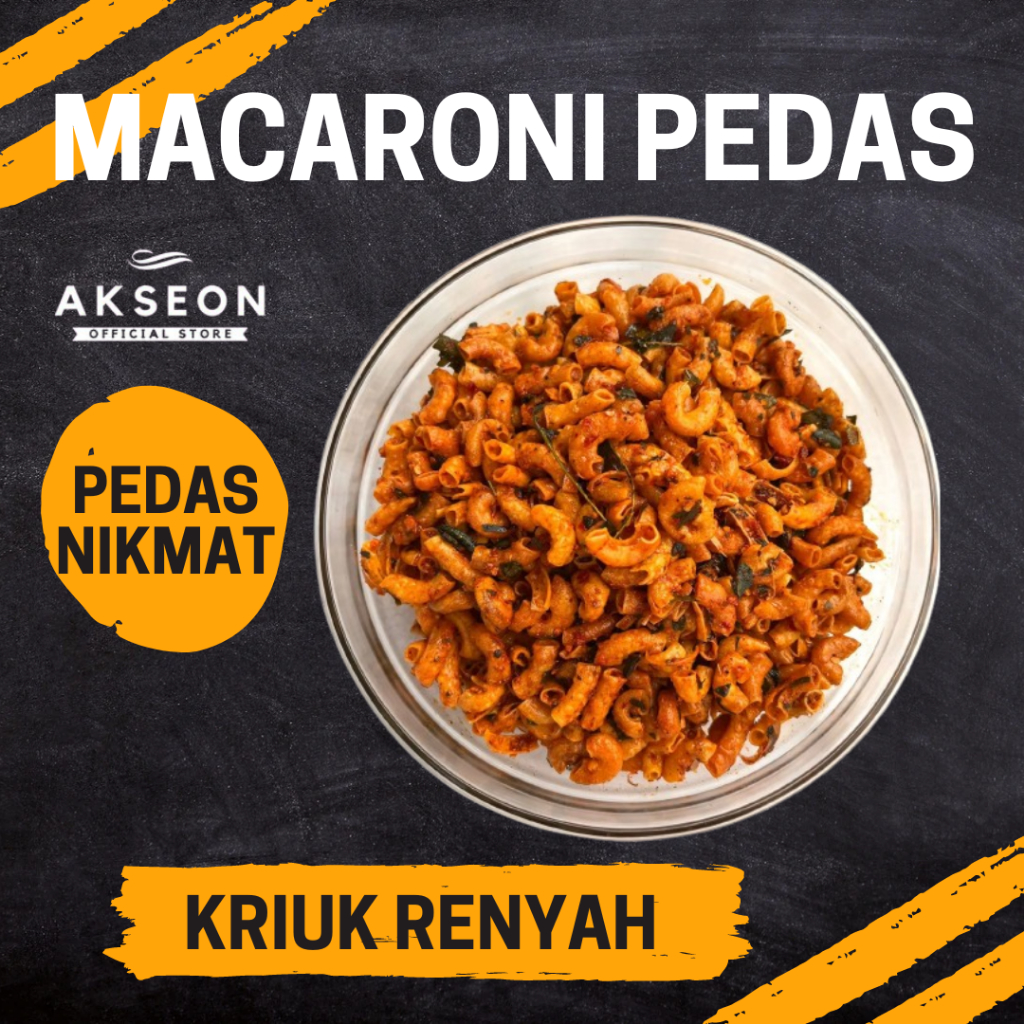 

Premium !! MAKARONI PIPA Pedas 500Gr Khas Medan