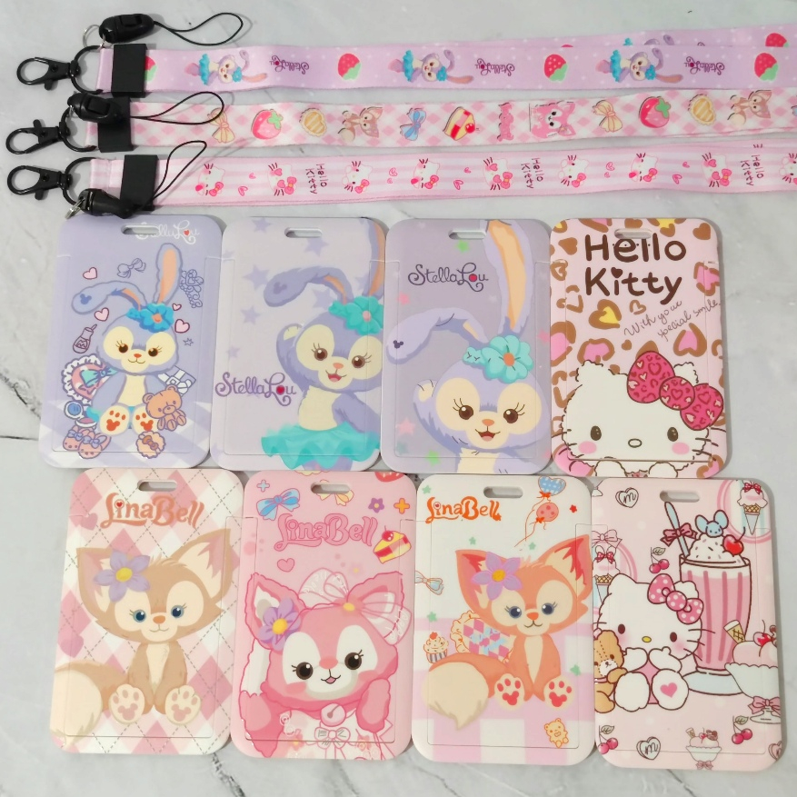 

Kalung Holder Kartu Lucu Karakter Linabell Stella Lou Hello Kitty / Lanyard Name Tag Card Holder