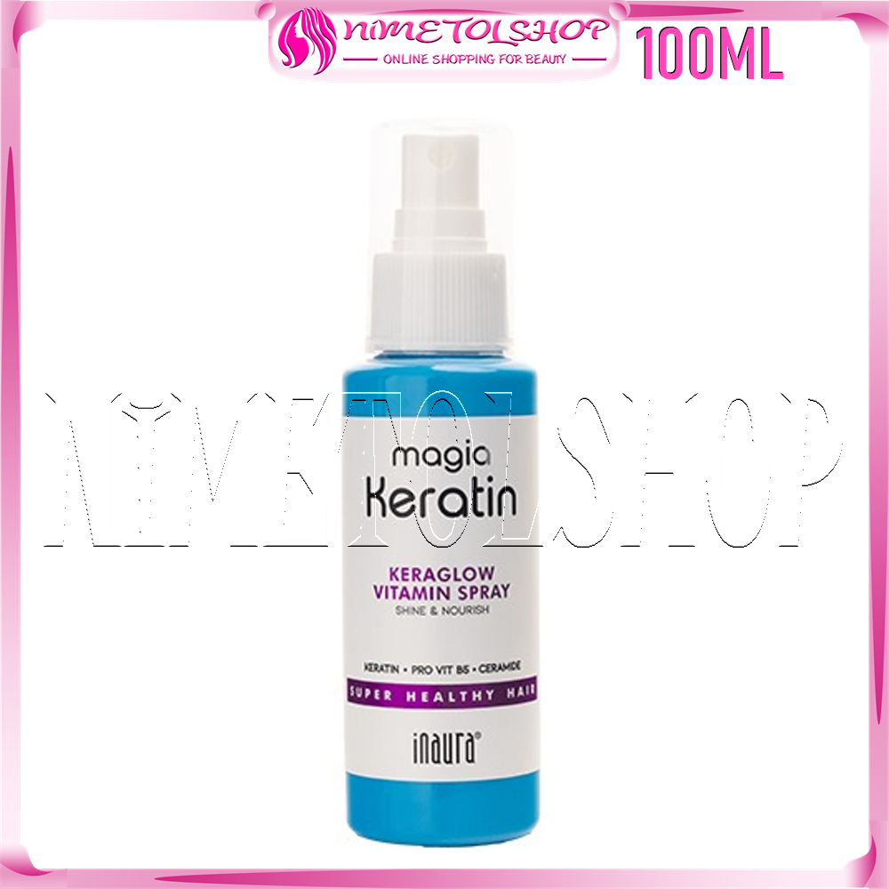 INAURA Magia Keratin Keragrow Vitamin Spray 100ml Tahan Panas Catok Melindungi Rambut Dari Matahari