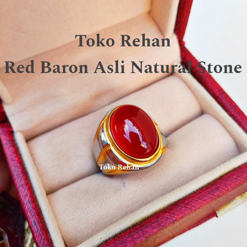 Cincin Batu Red Baron Asli Batu Alam