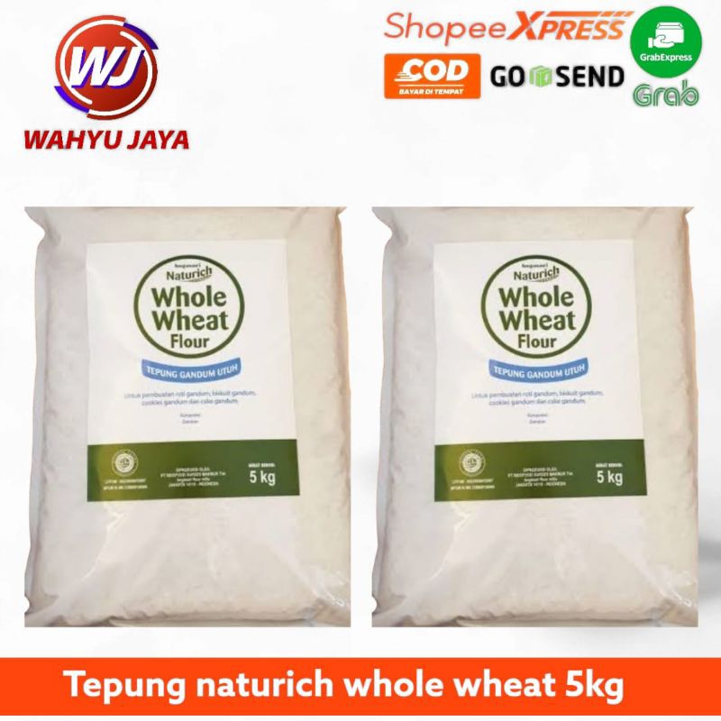 

tepung naturich whole wheat flour 5kg