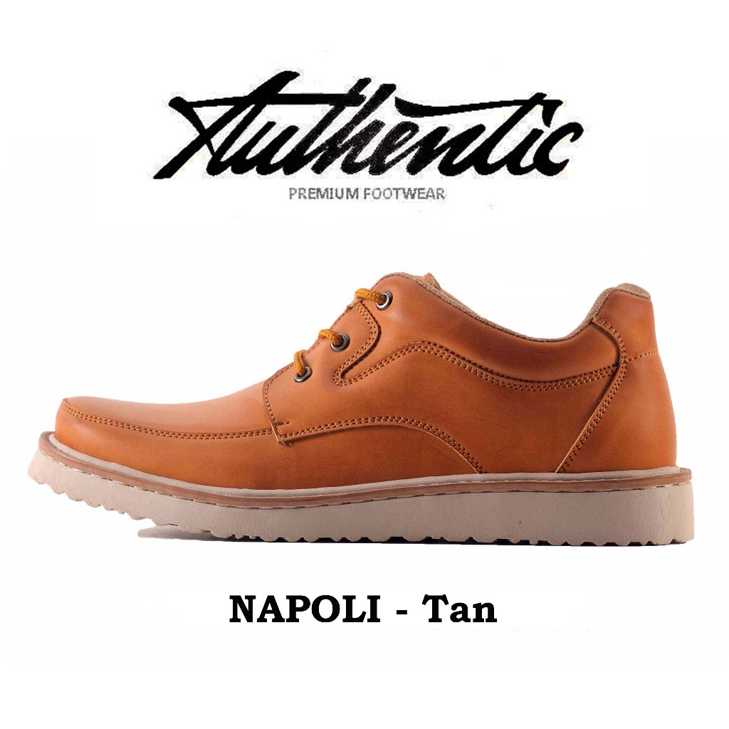 Sepatu Semi Boots Pria Authentic Napoli Tan