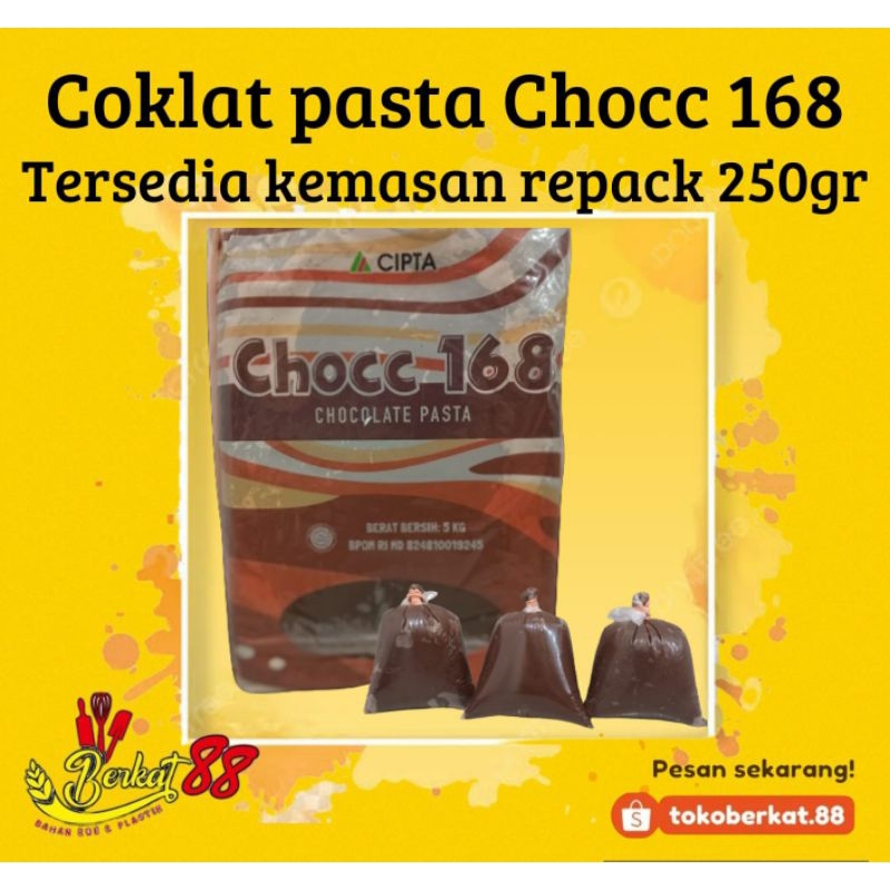 CHOCOLATE PASTA SELAI PASTA COKLAT CHOCC 168 KEMASAN 5 KG / 250 GR