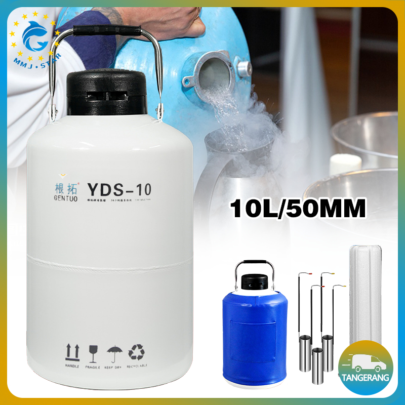 Tangki Nitrogen Cair 10L/Liquid Nitrogen Barrel Biological Container/Liquid Nitrogen Tank