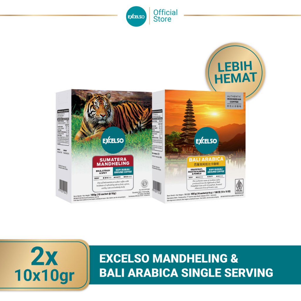 

Excelso Kopi Mandheling & Bali Arabica Single Serving