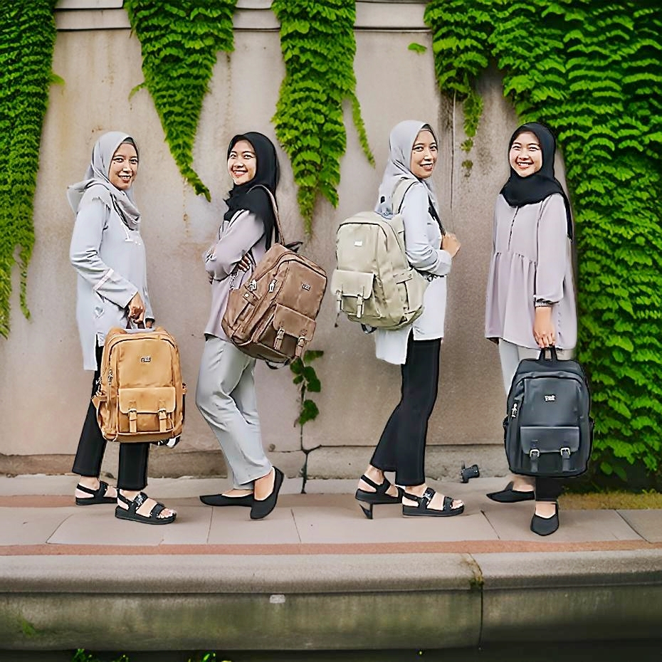 Rumah Warna Tas Ransel Tas Laptop 15 inci 28 x 12 x 38 cm Afnan