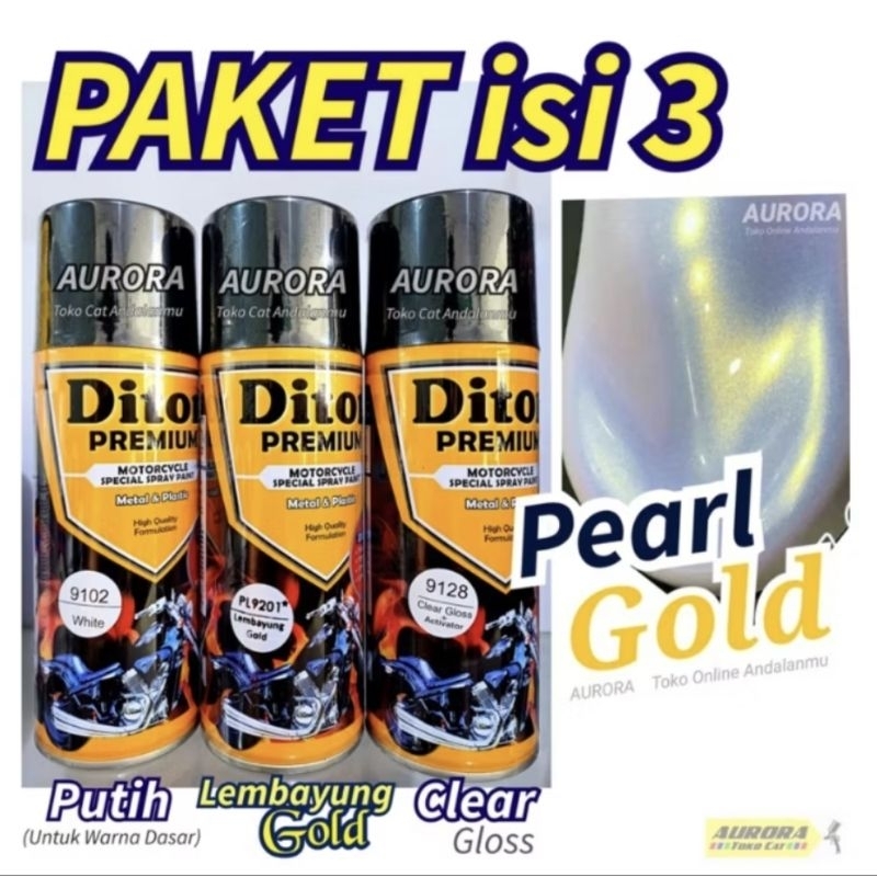 Paket Diton Premium Lembayung GOLD isi 3. 9102+9201+9128 . Paket Pearl GOLD lembayung emas ,lembayun