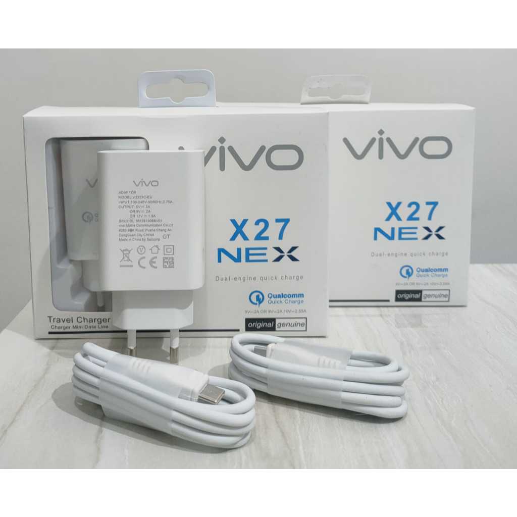 Charger Vivo X27 Nex Quick Charge Untuk Micro dan Type C Charger Vivo x27 Nex Qualcom