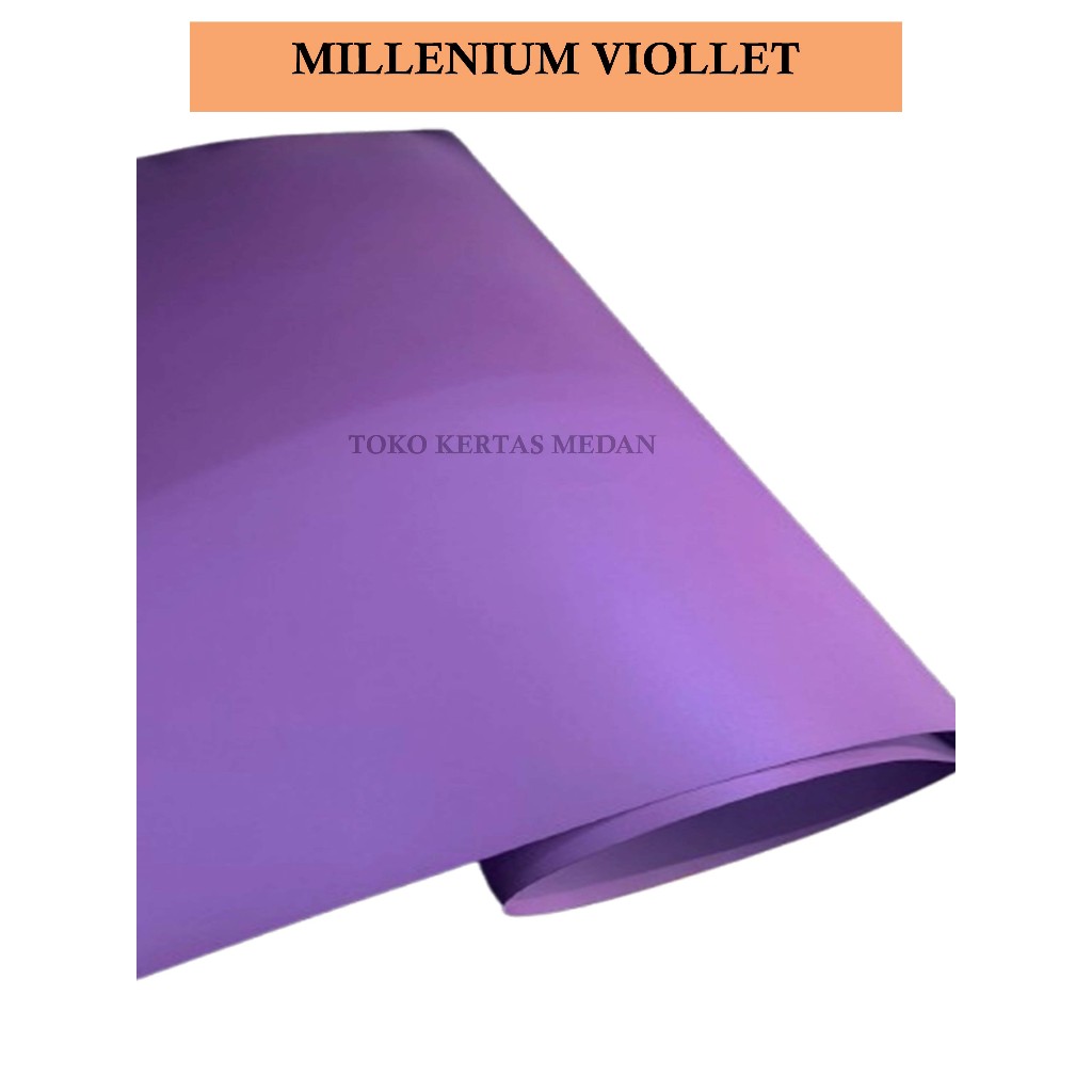 KERTAS JASMINE / KERTAS MILLENIUM / WARNA VIOLLET 190 - 220 GSM UKURAN 79 X 109 CM  , 1 PLANO