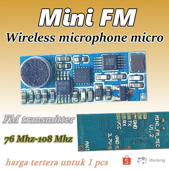 Module 76MHz-108mhz Mini FM wireless microphone micro FM transmitter