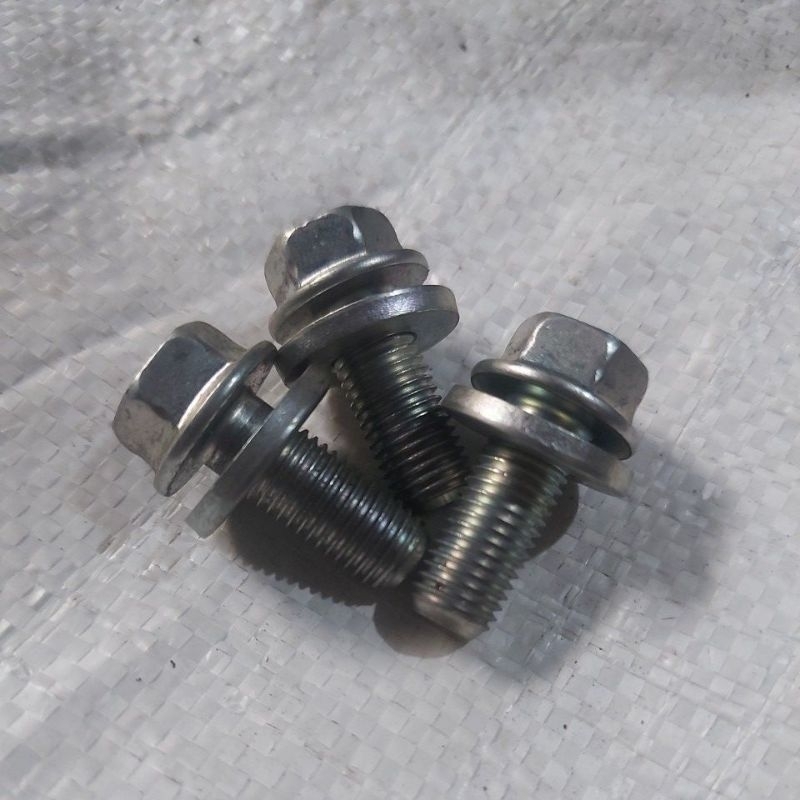 Baut Ori Kunci 14 Ring Flange M10x25 Pitch 1.25 Halus Baut Ring Flange M10x25 Kode Titik 2