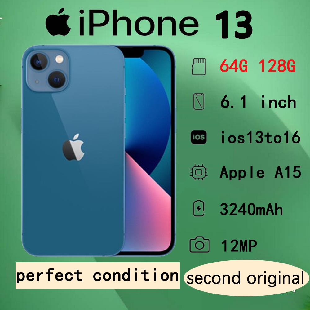 iPhone Second 13 64GB 128GB 256GB 512GB Second Original 100% Second Mulus Fulset 100% Fullset Like N