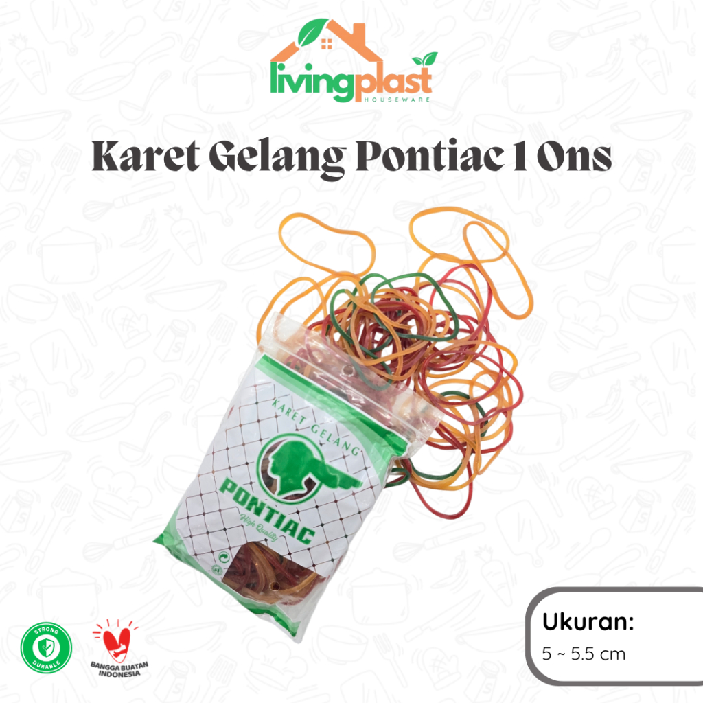 

Karet Gelang Pontiac 1 Ons / Karet Kuat 100 Gram / Karet Elastis / Gelang Karet Warna