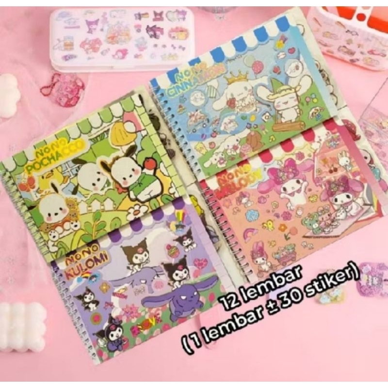 

Buku stiker sanrio isi 12 lembar karakter lucu