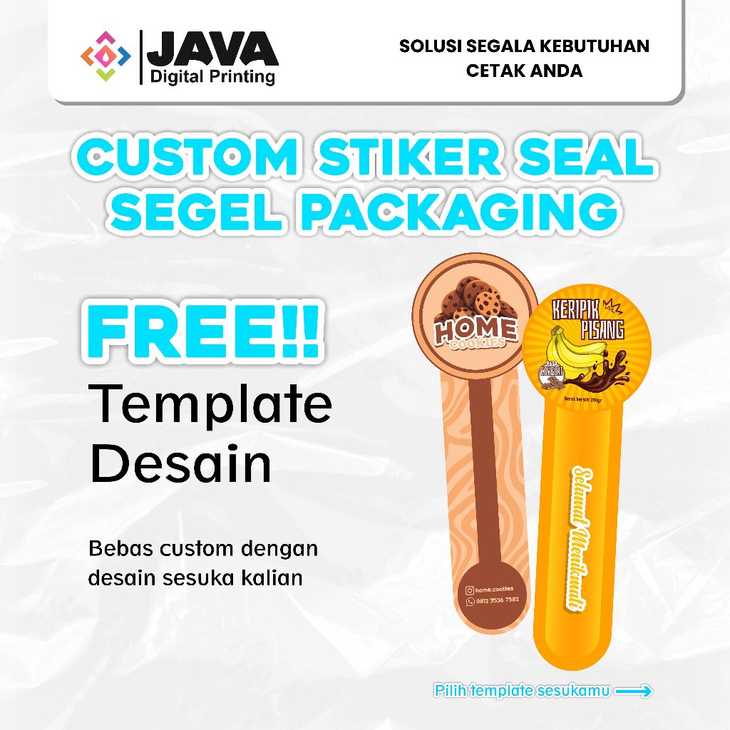 

Stiker A3+ Custom Sticker Vinyl Anti Air / Print Stiker Label Makanan & Segel Kemasan Cutting