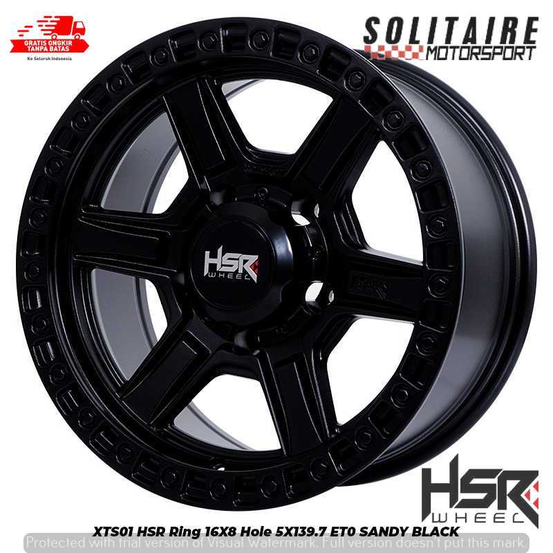 jual velg XTS01 HSR R16X8 RATA HOLE 5X139,7 PCD  SINGLE