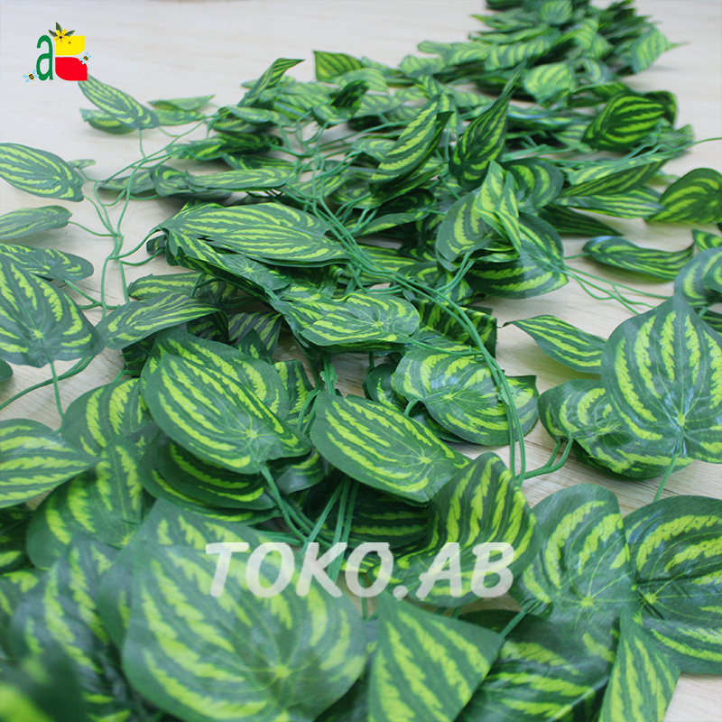 TANAMAN DAUN RAMBAT SEMANGKA BESAR 7.5CM 200 B8318 DEKORASI DAUN PLASTIK