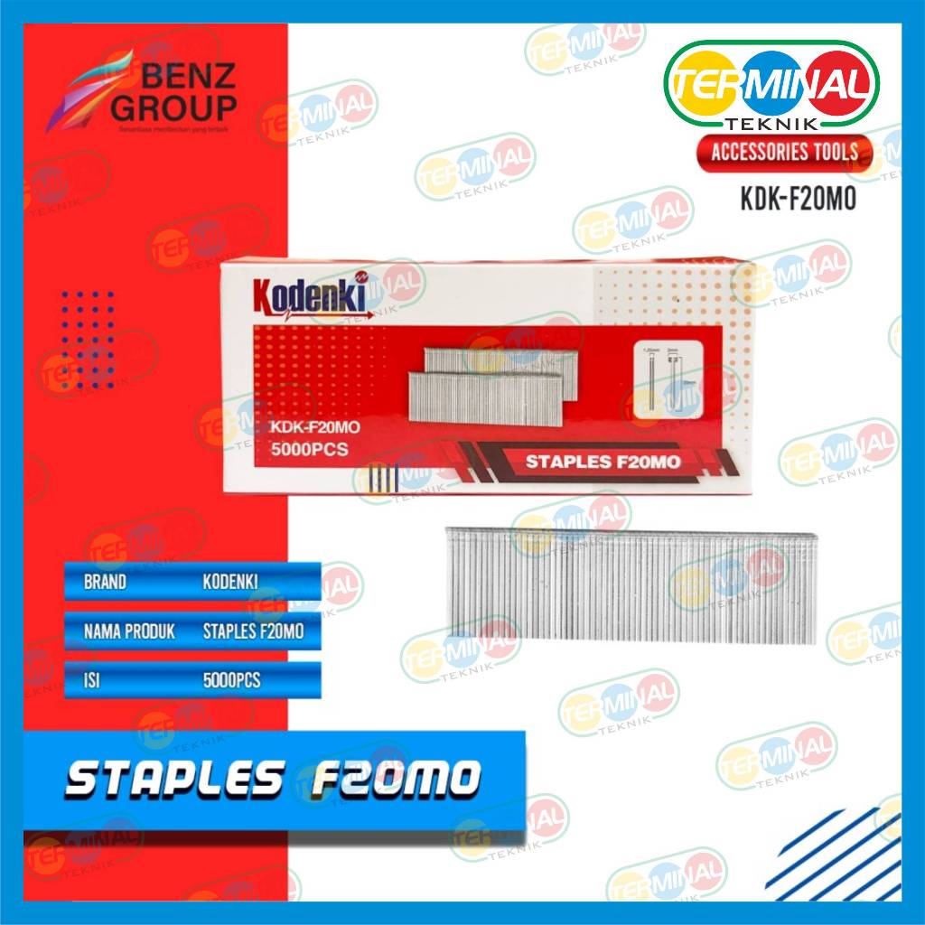 

Kodenki Isi Staples Air Nailer Isi 5000Pcs Refill Paku Tembak Angin Stapler Gun Angin Nail Gun Paku Lurus