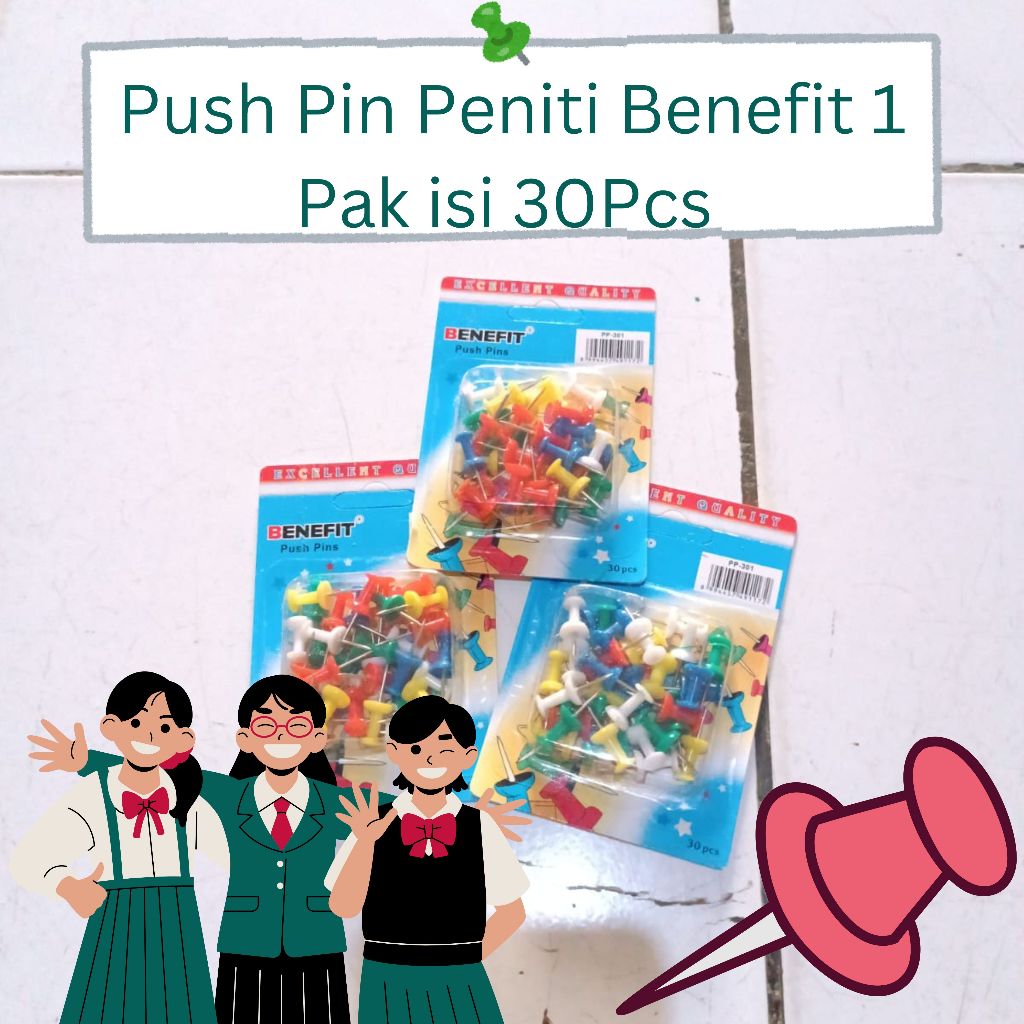 

PUSH PIN DORONG KECIL MEREK BENEFIT 1 PAK 30PCS