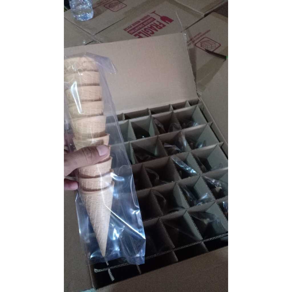 

Sugar Cone Waffle isi 250 pices Ice Cream Cone Premium