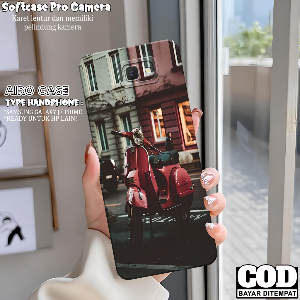 Case SAMSUNG GALAXY J7 PRIME - Softcase SAMSUNG GALAXY J7 PRIME - Fashion Case VESPA - Casing SAMSUN