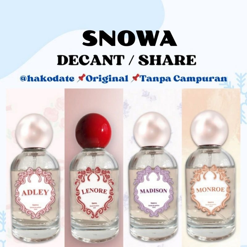 Decant Share Snowa Parfum Lenore Adley Madison Monroe