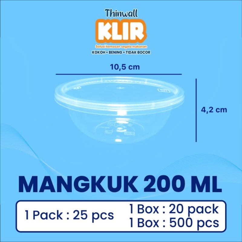 KLIR THINWALL MANGKUK / BOWL 200ML