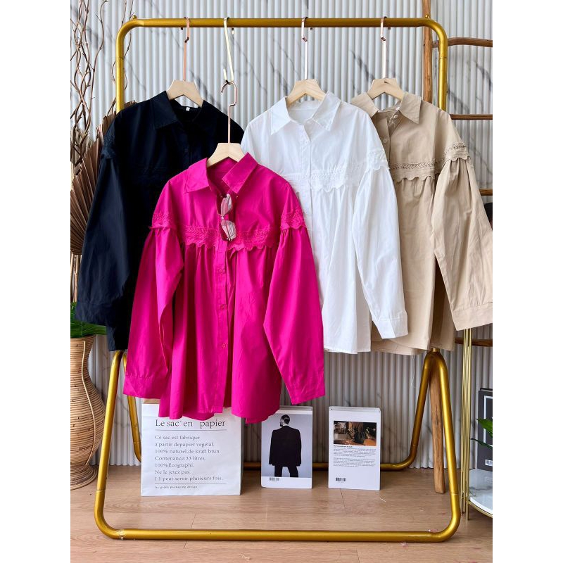 New - VriShoop-Fashion- / Atasan - Atasan Katun Import Wanita / Kemeja Katun Bangkok Import / Atasan