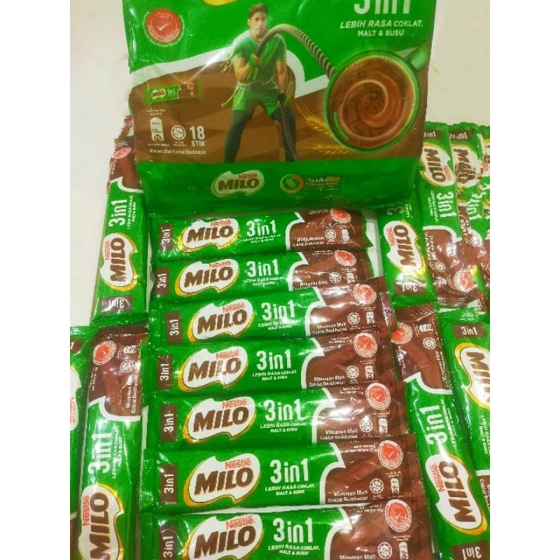 

Milo 3in1 Malaysia eceran (1 stick)