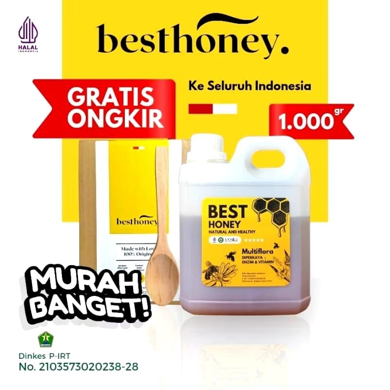 

Madu MURNI Best honey 1kg madu pasteurisasi