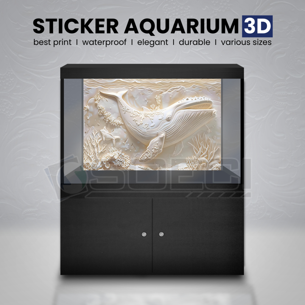 background aquarium naga /  wallpaper aquarium tema naga / stiker aquarium