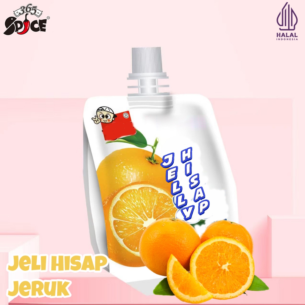 

365Spices JELLY HISAP 89g Rasa Stroberi Mangga Leci Anggur Apel Jeruk - Snack Master Jajanan Viral