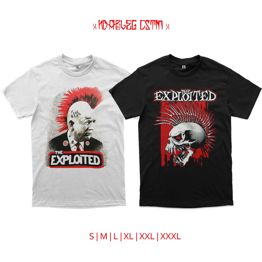 Kaos band the exploited tshirt the exploited combed 24s