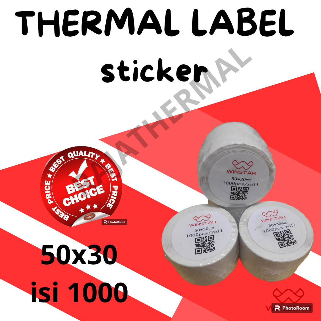 

LABEL STICKER THERMAL 50x30 ISI 1000 LEMBAR