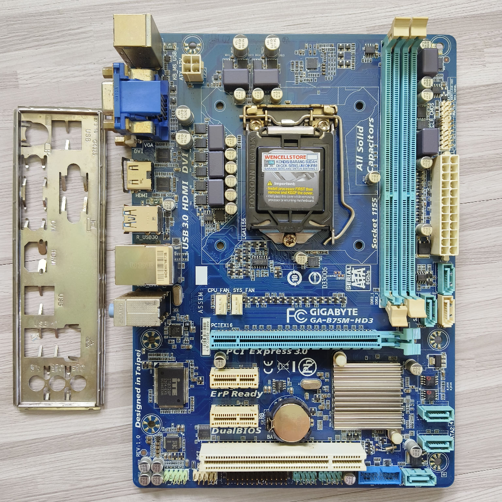 MAINBOARD GIGABYTE GA-B75M-HD3 LGA 1155 MICRO ATX