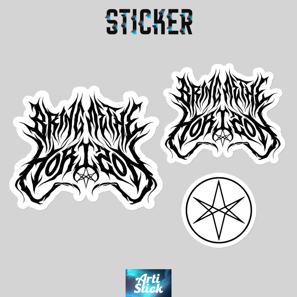 

(3 pcs) Sticker Series BRING ME THE HORIZON LOGO WHITE | Vinyl Laminasi anti air | ArtiStick Merch