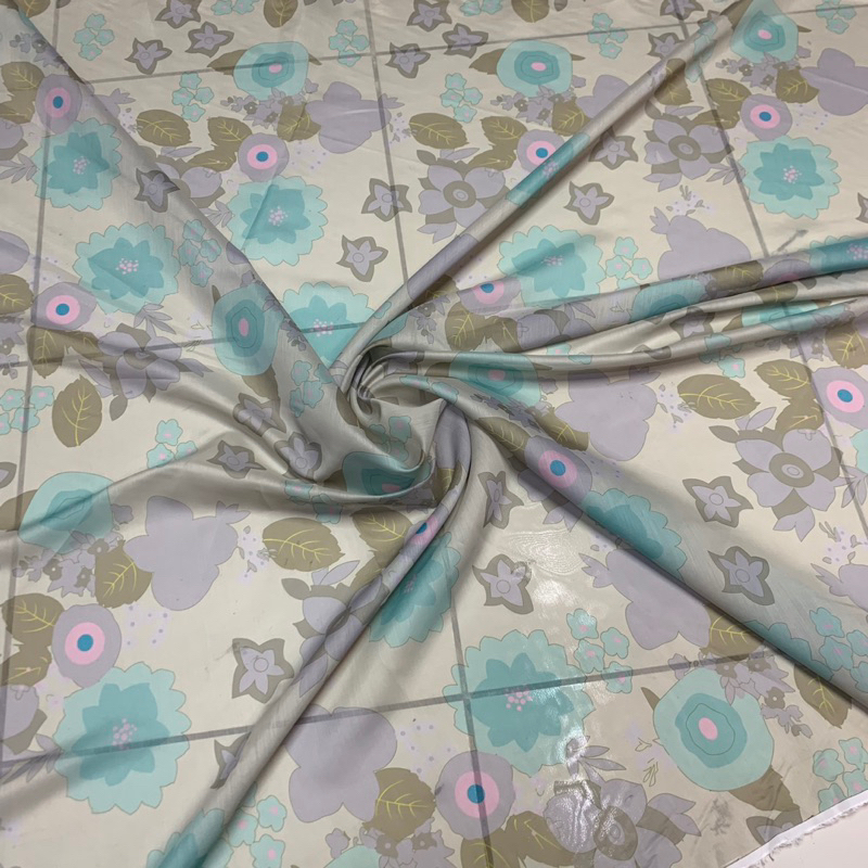 kain organza kaca - kain organza motif bunga - kain organza butik