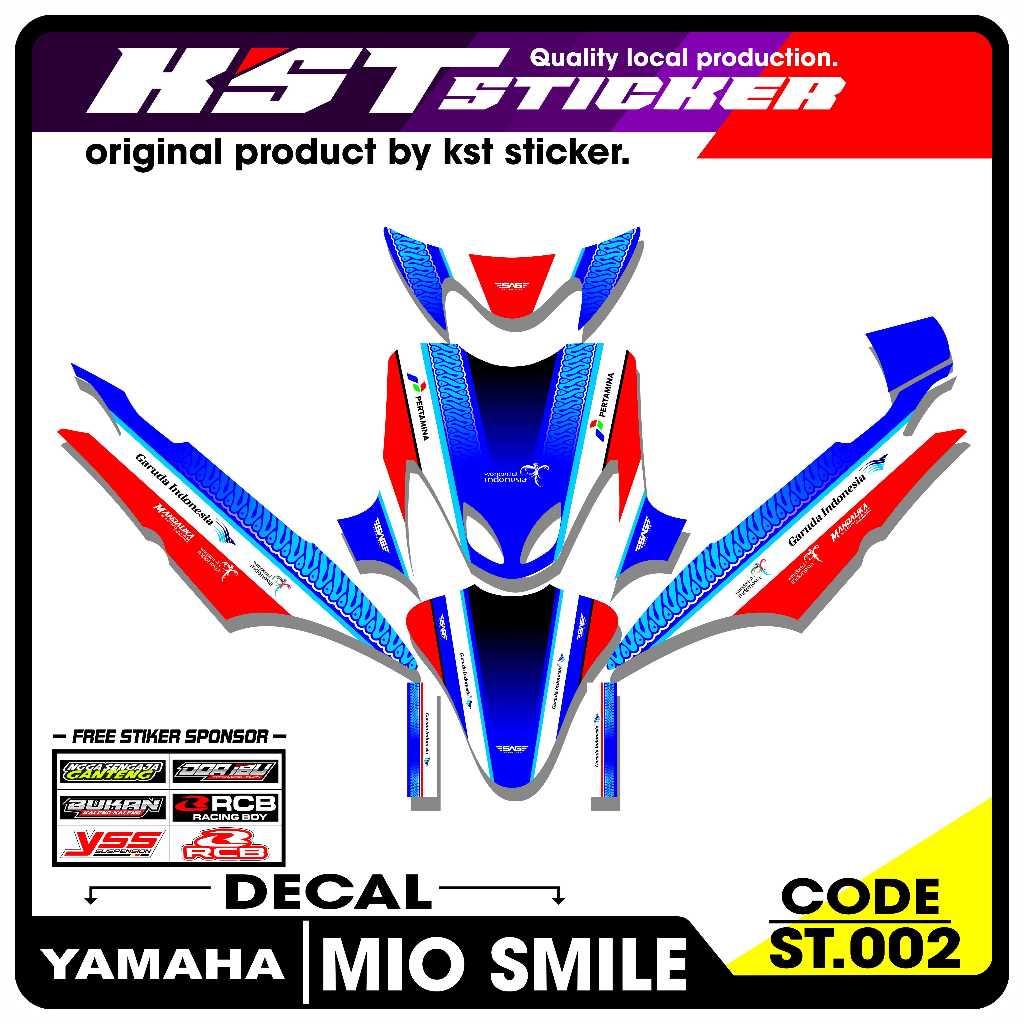 DECAL FULLBODY Mio Smile - DECAL FULLBODY Yamaha Mio Smile Motif Mandalika. ST.002