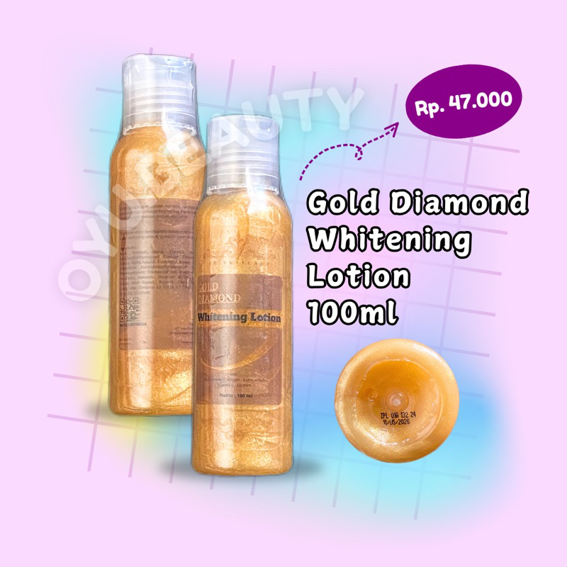 Gold Diamond Body Whitening Day Lotion Hb Siang Pemutih Badan Gold Diamond