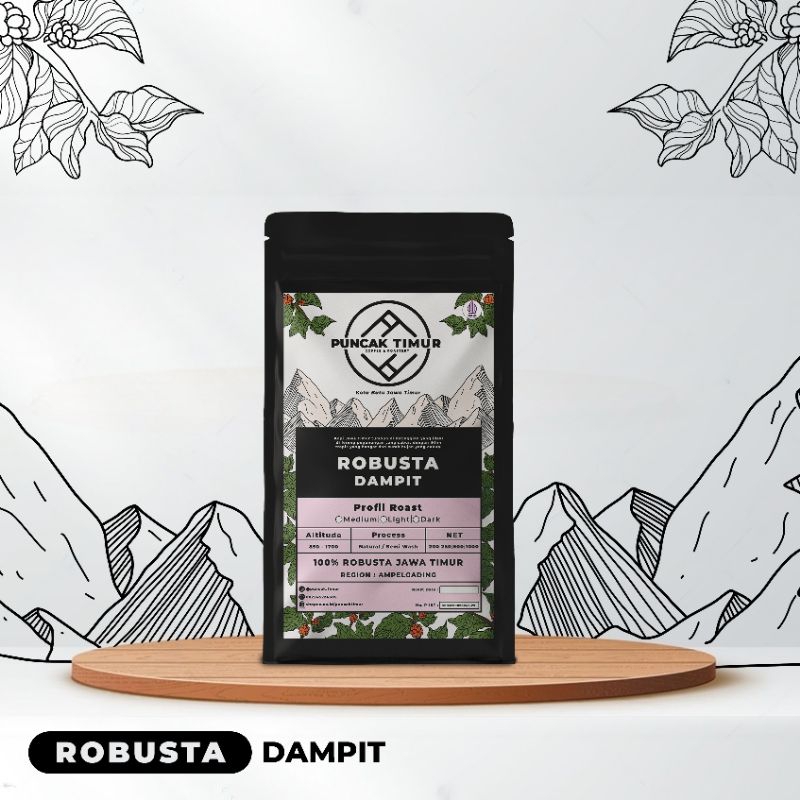 

Kopi Robusta Dampit 250g - PUNCAK TIMUR | 100% Biji Kopi Murni Premium