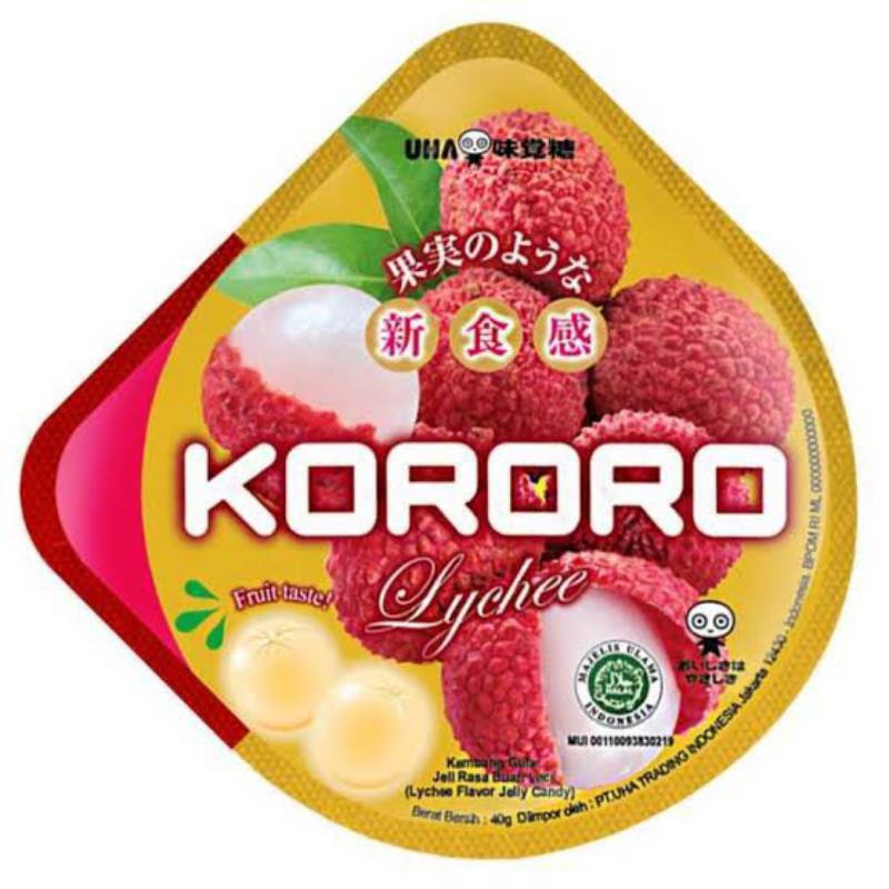 

UHA Kororo leci permen jeli / Japanese jelly fruit lychee flavour 40g permen sultan premium rasa buah import jepang