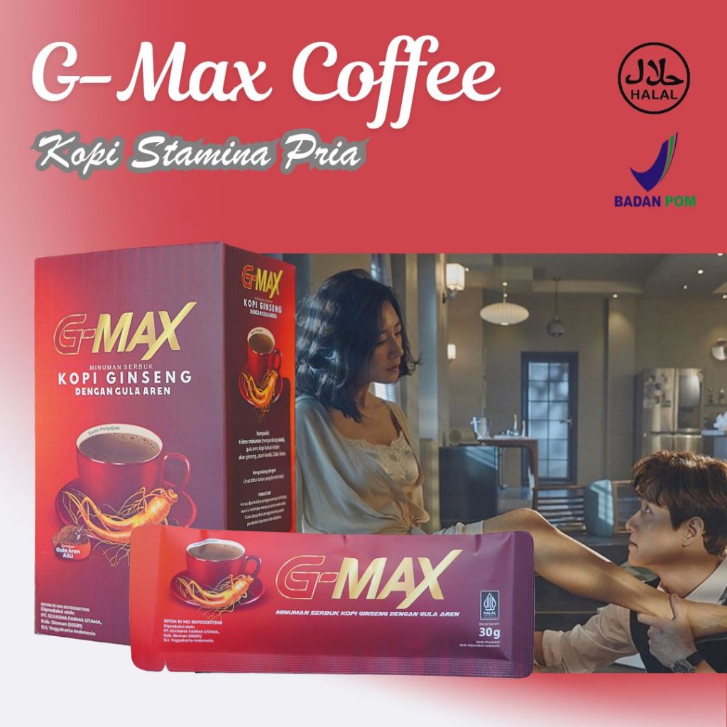 

G-MAX COFFEE GMAX KOPI KUAT TAHAN LAMA PENAMBAH STAMINA PRIA KHASIAT SEPERTI GATOT KOCO ANTI LOYO ORIGINAN BPOM HALAL MUI