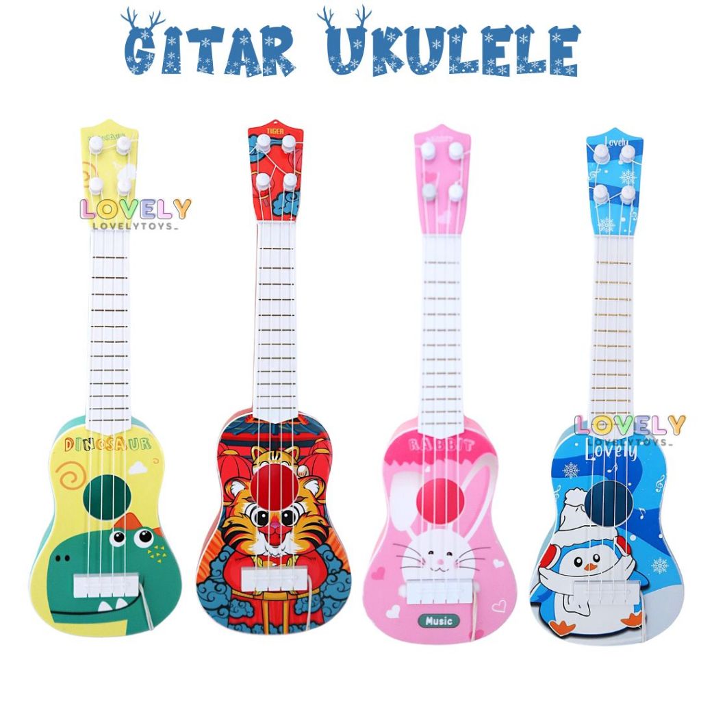 Mainan Gitar Ukulele Anak gitar alat musik Guitar Interesting music bass