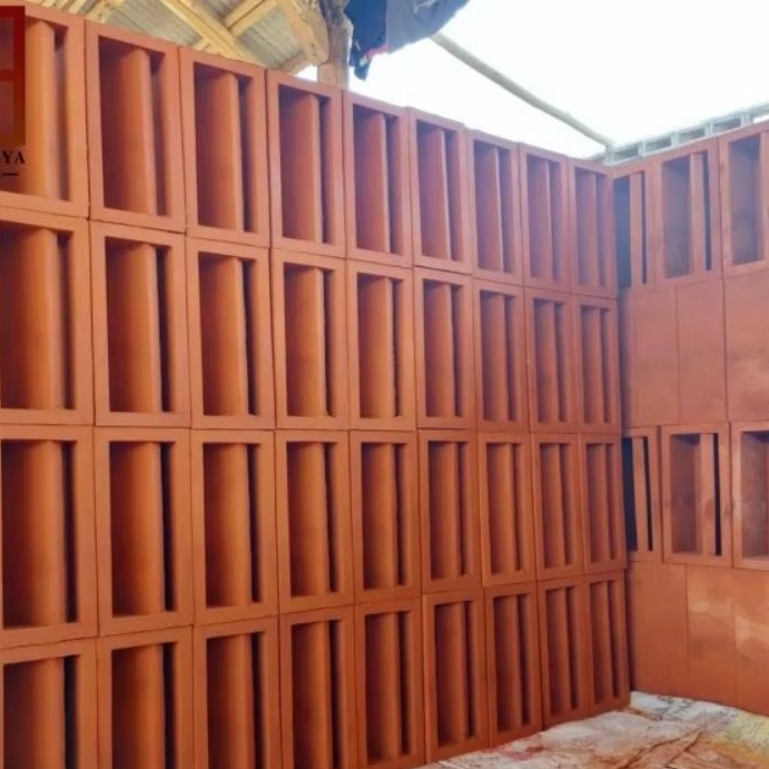 roster beton minimalis terakota, roster merah, loster beton minimalis, loster terakota, ventilasi ud